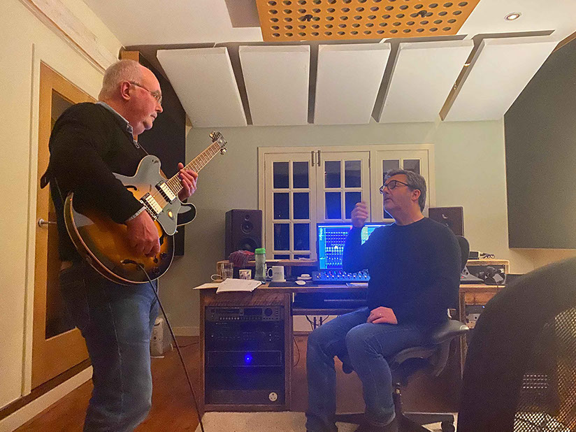 Ronald MacDonald performing Time Stands Still in the recording studio